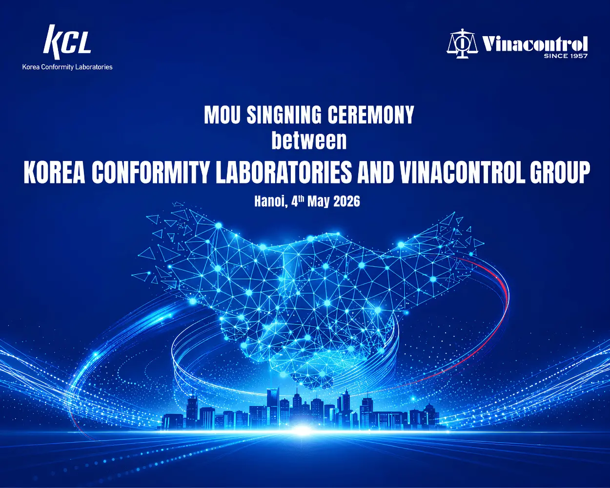 Lễ ký kết Biên bản ghi nhớ hợp tác (MOU) giữa Korea Conformity Laboratories (KCL) và Vinacontrol Group